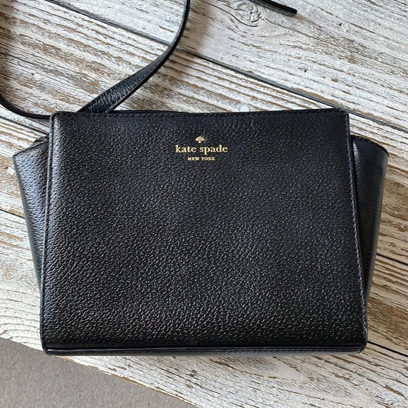 Kate Spade Black Leather Crossbody Purse - Picture 3 of 15